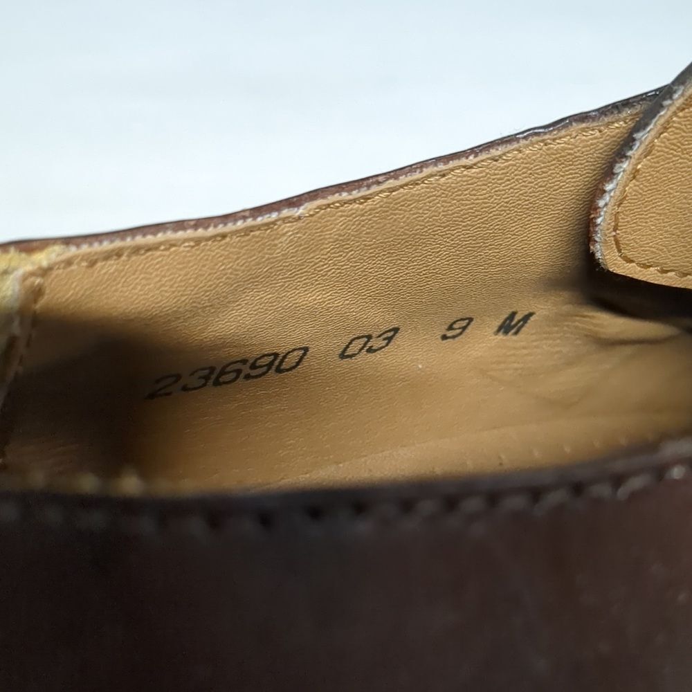 Men's Stacy Adams Brown Leather Monk Strap Dress Loafer Dress Shoe Size 9, NWOT - Picture 4 of 6